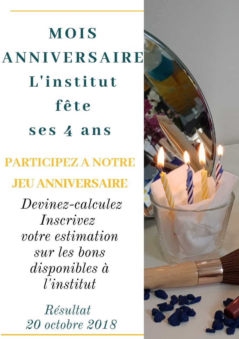 You are currently viewing L’institut fête ses 4 ans -esthéticienne- Rezé